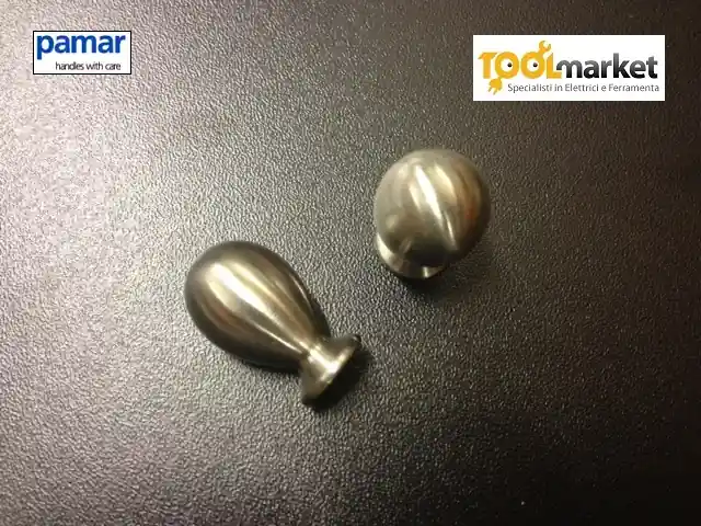 Pomolo tondo Ø 15 mm art 290 per mobile Pamar Nikelsatinato 10428 Favoriet