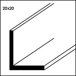 Lage Prijs Profilo alluminio lucido angolare da 2 MT 20x20 30340