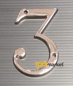 Veilige Betaling Numero civico CROMO lucido numero 3 15646-3