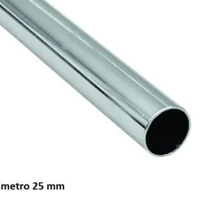 Direct Beschikbaar Tubo arredo acciaio 25mm vari colori da 3 MT Cromo 2465