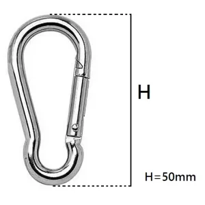 Premium Moschettone acciaio INOX 50 mm 17204