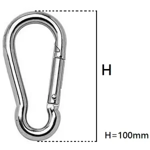 Direct Verzonden Moschettone acciaio INOX 100mm 9092