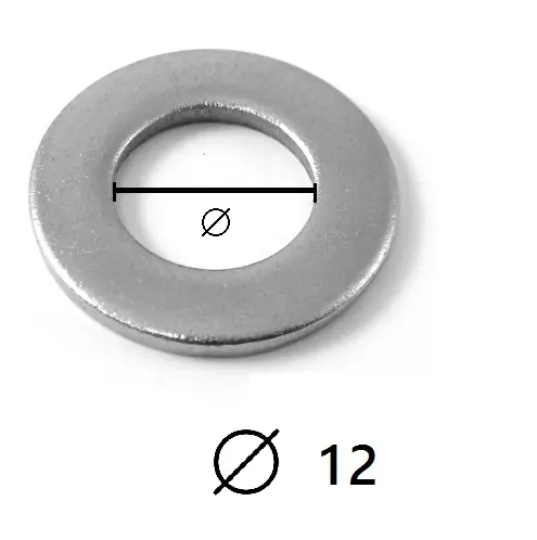 Lage Prijs Rondelle acciaio INOX diametro 12 pezzi 100 5809