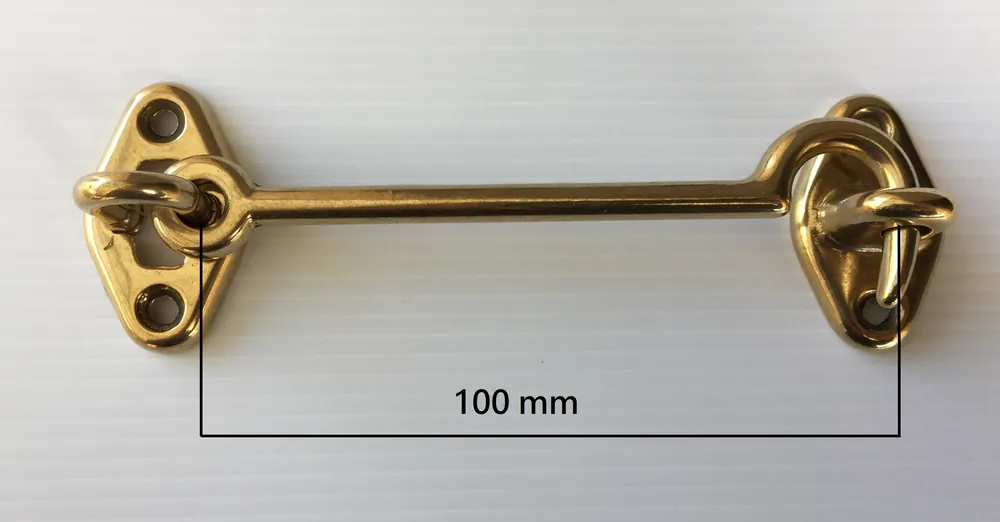 Ganci marina fermaporta ottonati 100mm 5067-ott-lucido Alleen Vandaag