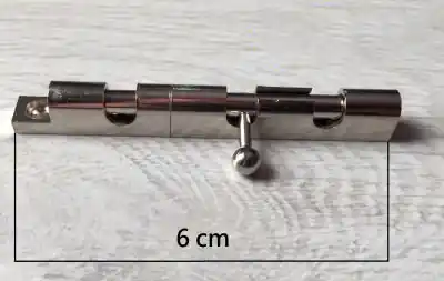 Catenaccio tondo a cannone cromo 6 cm 2357-6cm-cromato Op = Op