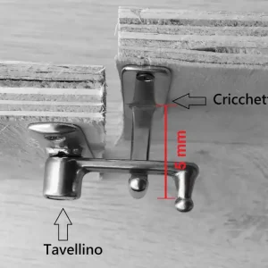 Tavellino in ottone cromo satinato 5mm 16964-5mm Betaalbaar