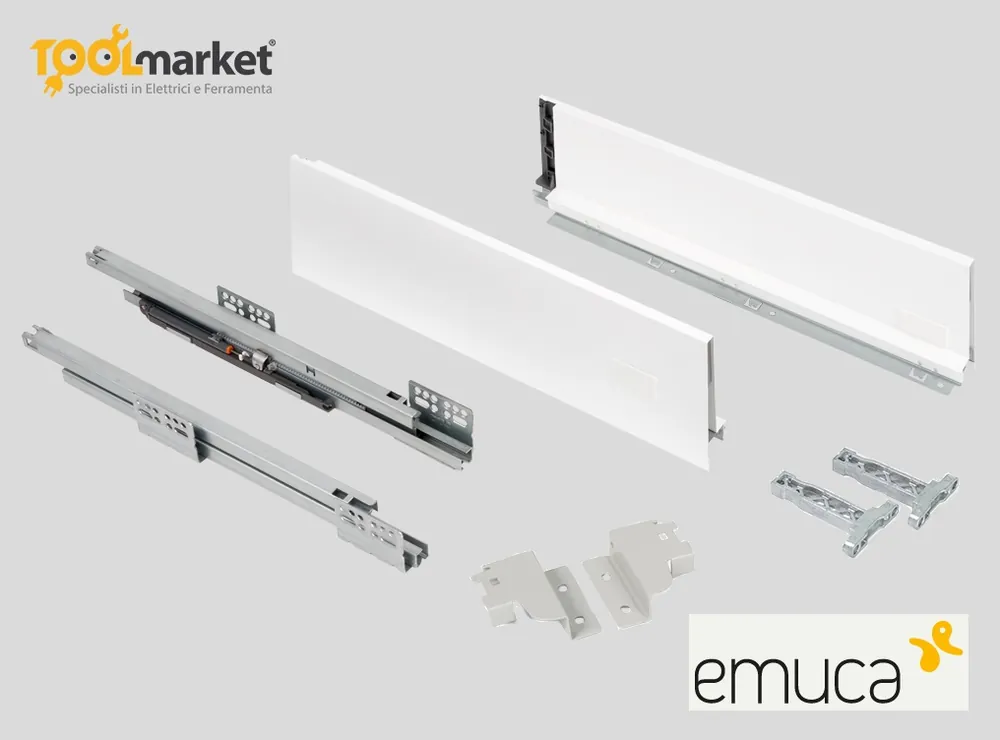 Guida completa Vantage Q per cassetti chiusura soft BIANCO profondità cm40 914-bianco Beperkt Aanbod