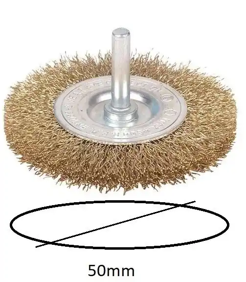 Flitsaanbieding Spazzola acciaio circolare codolo 50 mm 15505