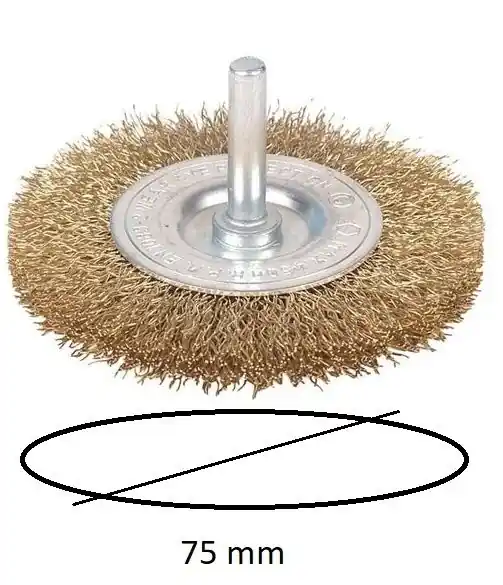 Spazzola acciaio circolare codolo 75 mm 6722 Aanbieding