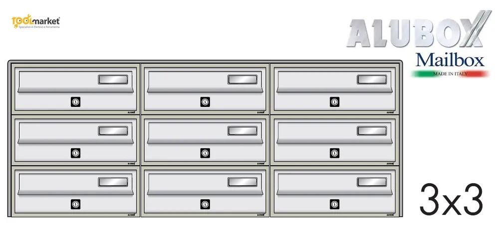 Casellare condominiale Slim 3X3 slim3x3 Gecertificeerd