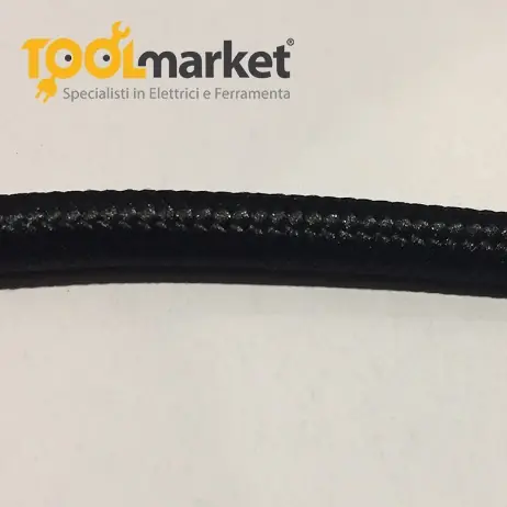 Cavo telato tondo 2x0,75 Nero 26112-nero Tijdelijk Beschikbaar