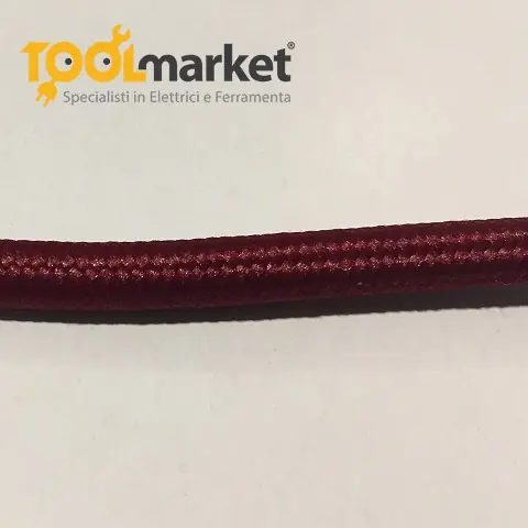 Cavo telato tondo 2x0,75 Bordò 26112-bordo Bestseller