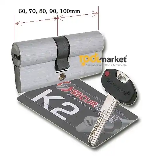 Superprijs Cilindro Securemme K2 europeo 80mm (35+45) 6430