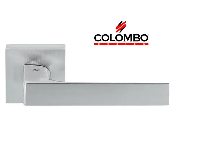 Maniglia Robocinque S quadra COLOMBO DESIGN Cromo Satinato 32052 Finale Uitverkoop