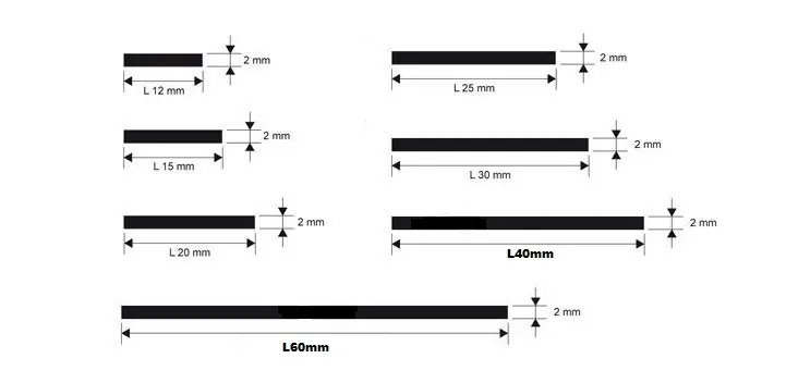 Profilo alluminio piatto Anodizzato argento da MT 2 40mm 30371 Meest Verkocht