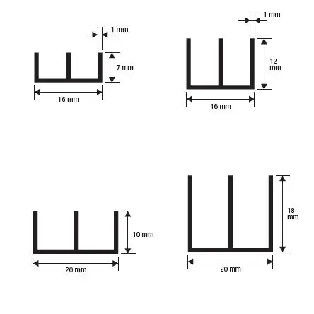 Aanbieding Profilo alluminio opaco ad U doppia Anodizzato argento da MT 2 20x10mm 30319