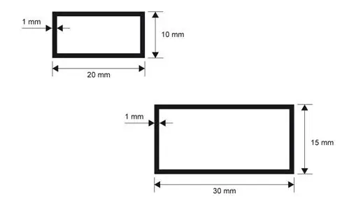 Profilo alluminio rettangolo Anodizzato argento da MT 2 30x15 30331 Meest Verkocht