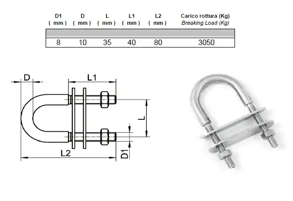 Cavallotto Inox 8x80 24255 Superprijs