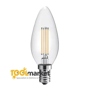 Lampada led oliva 4w filamento trasparente E14-fredda Luce fredda 15678-fredda Goedkoop