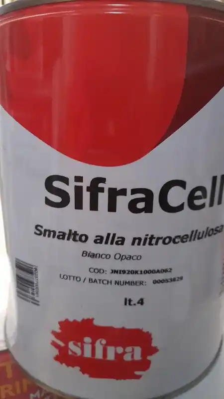 Koopje Smalto industriale alla nitrocellulosa Sifracell Bianco opaco 4lt 5571