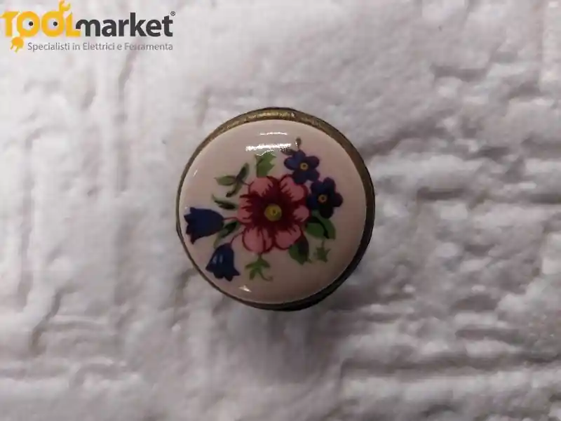 Superprijs Pomolo in porcellana con vari design GTV Bouquet di fiori 34016
