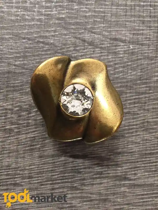 Weekendaanbieding Pomolo con strass per mobili Amelie MG39430 BOSETTI MARELLA Oro valenza 32070