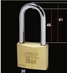 Lage Prijs Lucchetto ad arco lungo OTTONE 30 14710