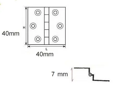 Direct Verzonden Cerniera a mezza curva ottonata 40x40 2060