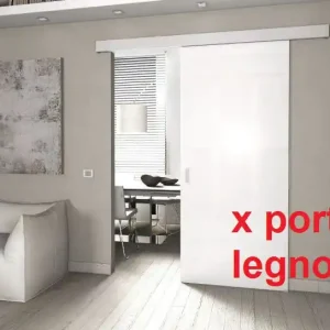 Kit per porta scorrevole per infissi in LEGNO a mantovana alluminio CLASSIC - TERNOSCORREVOLI 2 metri 9026+8501+8674+8970+9012 Hoge Kwaliteit