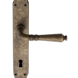 Laatste Kans Maniglia con placca anticata modello GINEVRA - REGUITTI bocchetta foro patent 8514p