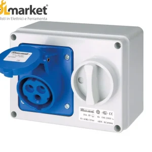 Prese interbloccate orizzontali con fondo da parete SERIE 690 - ELETTROCANALI 16A/2P+ 26940 Shop Nu