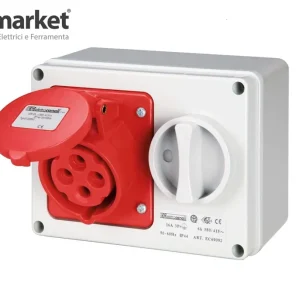 Prese interbloccate orizzontali con fondo da parete SERIE 690 - ELETTROCANALI 16A/3P+ 16287 Hoge Kwaliteit