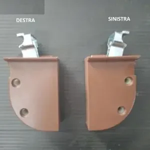 Attaccaglia reggipensile per barra registrabile 2pz Manart Marrone 12595dm Bestel Nu
