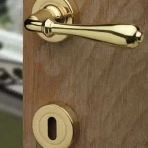 Maniglia per porta modello Novecento - GHIDINI OTTONE LUCIDO FORO PATENT 7141p Gereduceerde Prijs