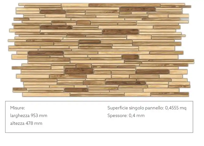 Beperkte Voorraad Pannello decorativo 3D in PVC vari modelli - TEYKOS WP3549 28100