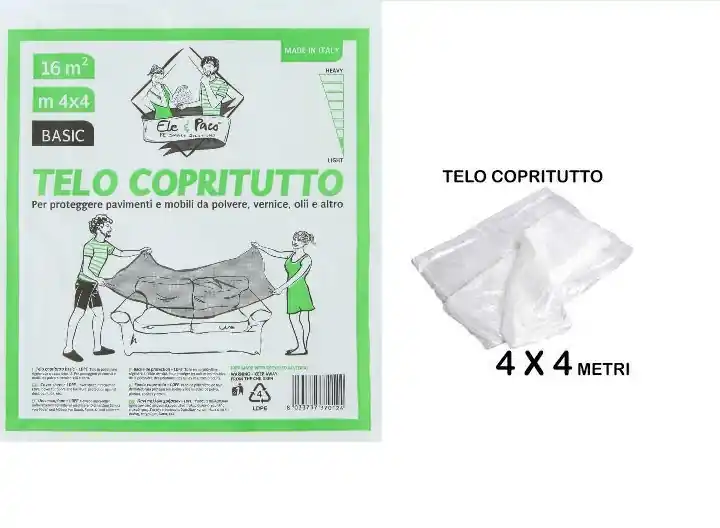 Seizoensaanbieding Telo copritutto 4 x 4 mt plastica 16397