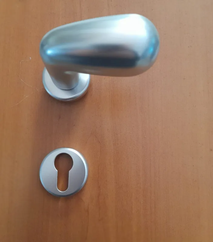 Veilige Betaling Maniglia coppia pomolo decentratoforo yale hoppe alluminio ARGENTO 565467 17843+4258+30951