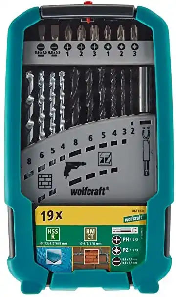Gereduceerde Prijs Set di punte da 19 pezzi wolfcraft 19230