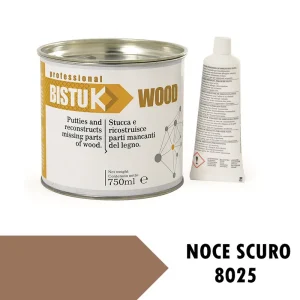 Stucco legno bicomponente Bistuk 750 ml Noce scuro 16612 NOCESCURO Speciale Aanbieding