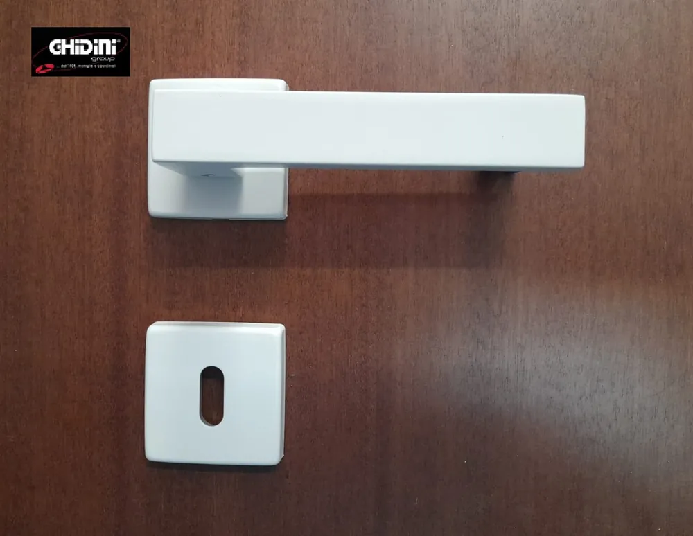 maniglia per porte e DK York bianca GHIDINI bocchetta foro normale 6403-patent Gecertificeerd