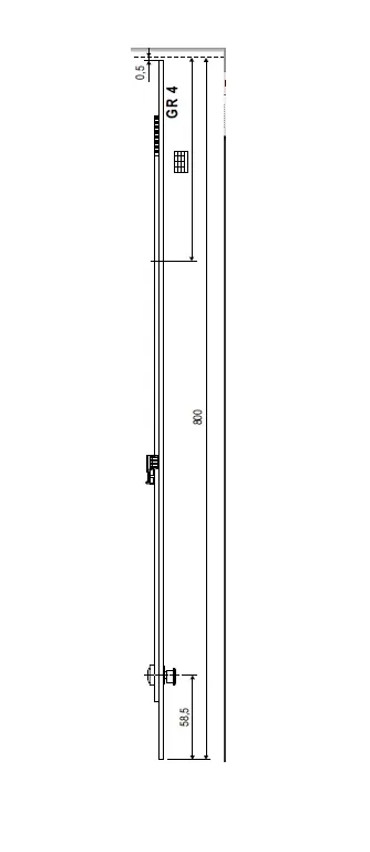 AGB terminale ribalta A504010003/04 ARTECH lunghezza 800 mm 20916 Must-Have
