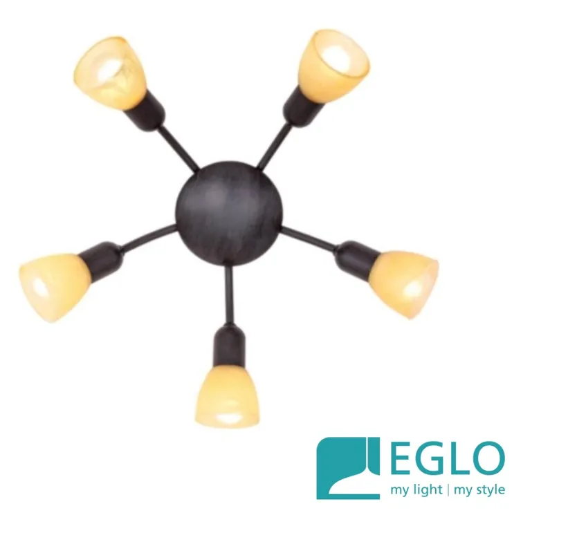 Superprijs plafoniera dakar per interno Eglo 5 luci 87083 30515