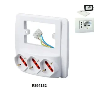 Presa multipla da parete 3 posti sk emilia 21494 Flitsaanbieding