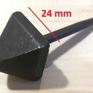 Beste Prijs Borchia in ferro forgiato piramide 65126 base 24mm x 24mm 17804