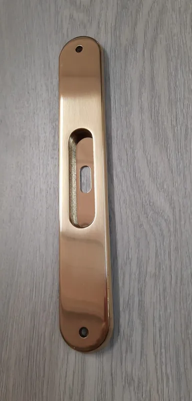Lage Kosten Placca lunga da incasso c/foro per porte scorrevoli Ottone Ottone lucido 17092