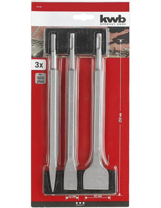 Set scalpelli di 3 pezzi in acciaio temprato - EINHELL 28971 Laatste Kans