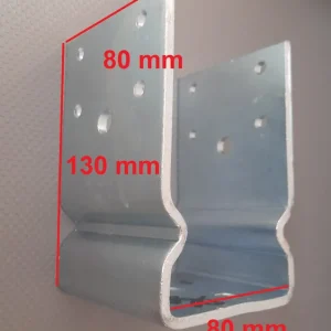 Staffe base pilastro a U nervata 80mm 176 Uitverkoop
