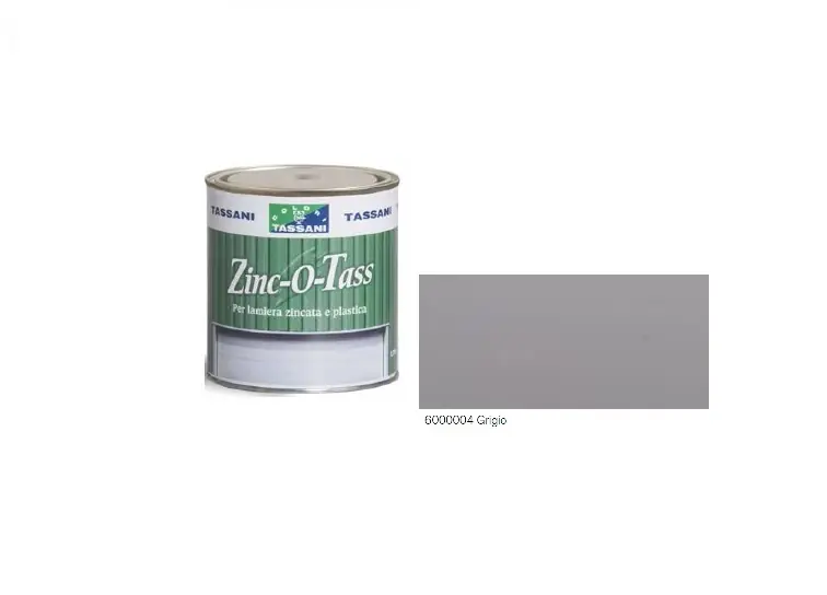 Zinco o tas GRIGIO smalto per lamiera zincata e plastica Tassani 750 ml 17524 grigio Tijdelijk Beschikbaar