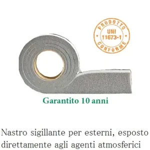 Meest Verkocht Nastro BG1 autoespandente sigillante per infissi a battente classe A da 10 mm rotolo mt 11.5 spessore 2-4 mm 29926