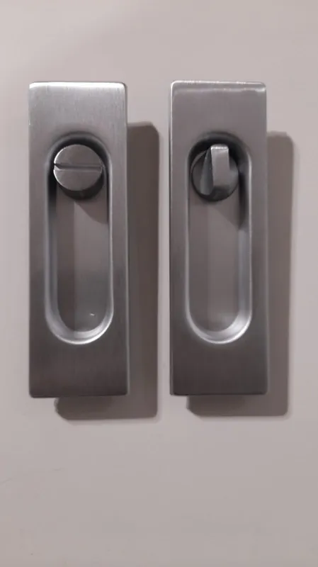 Koop Vandaag Maniglie incasso per porta scorrevole c/ pendente quadro cromo satinato 3663AR Fimet 29048